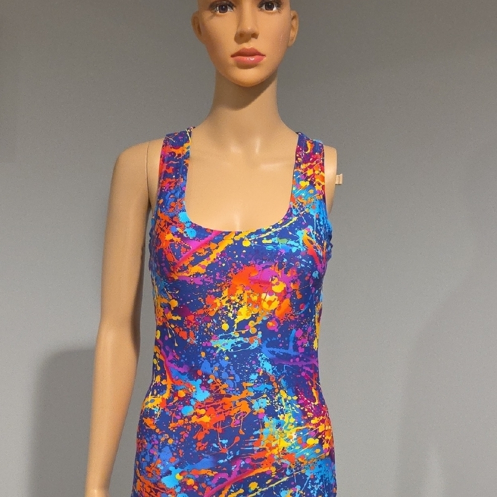 Colorful Abstract Maxi Dress - Picture 2 of 12